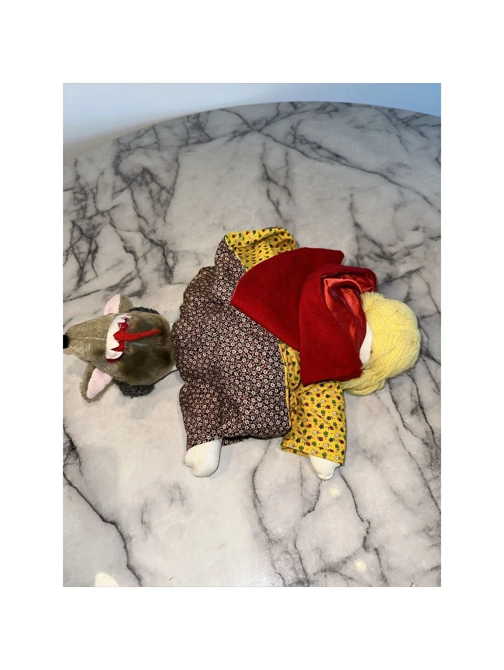 Little Red Riding Hood Handmade 3in1 Doll Big Bad Wolf & Grandma 16